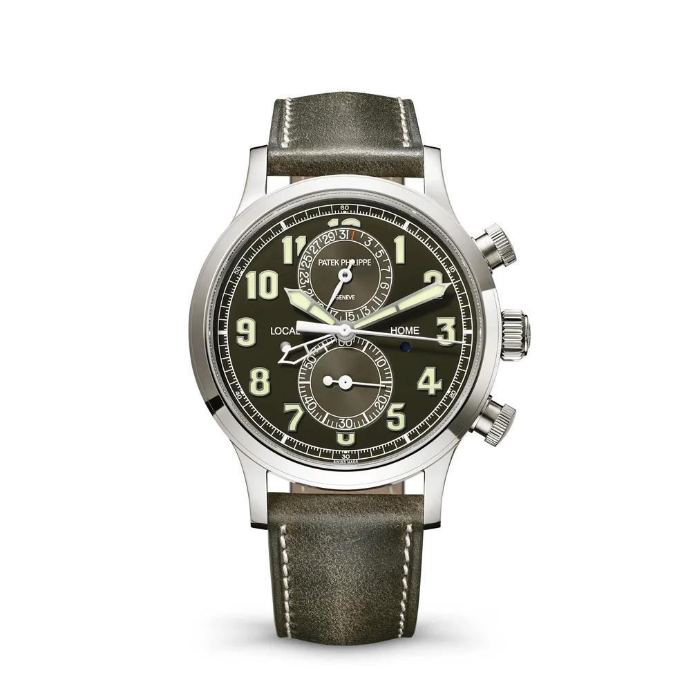 Patek Philippe Complications, White gold, Khaki green dial