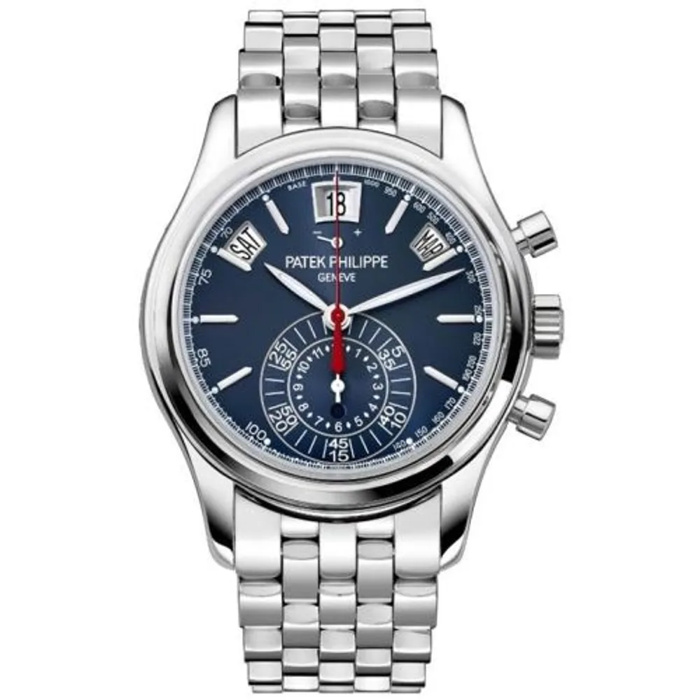 Patek Philippe Complications Annual Calendar Chronograph 5960 Platinum / Blue / Bracelet