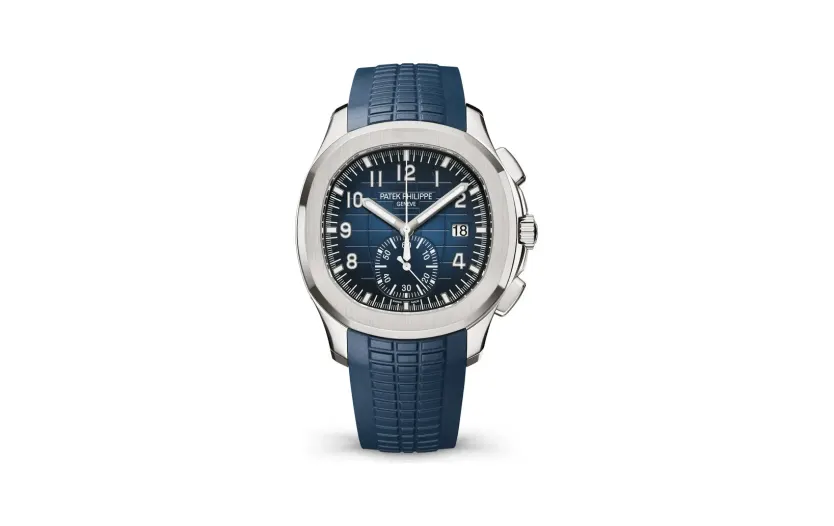 Patek Philippe Aquanaut, White gold, Blue dial