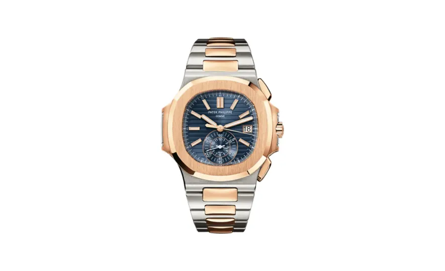 Patek Philippe Nautilus 5980 Stainless Steel / Rose Gold / Blue