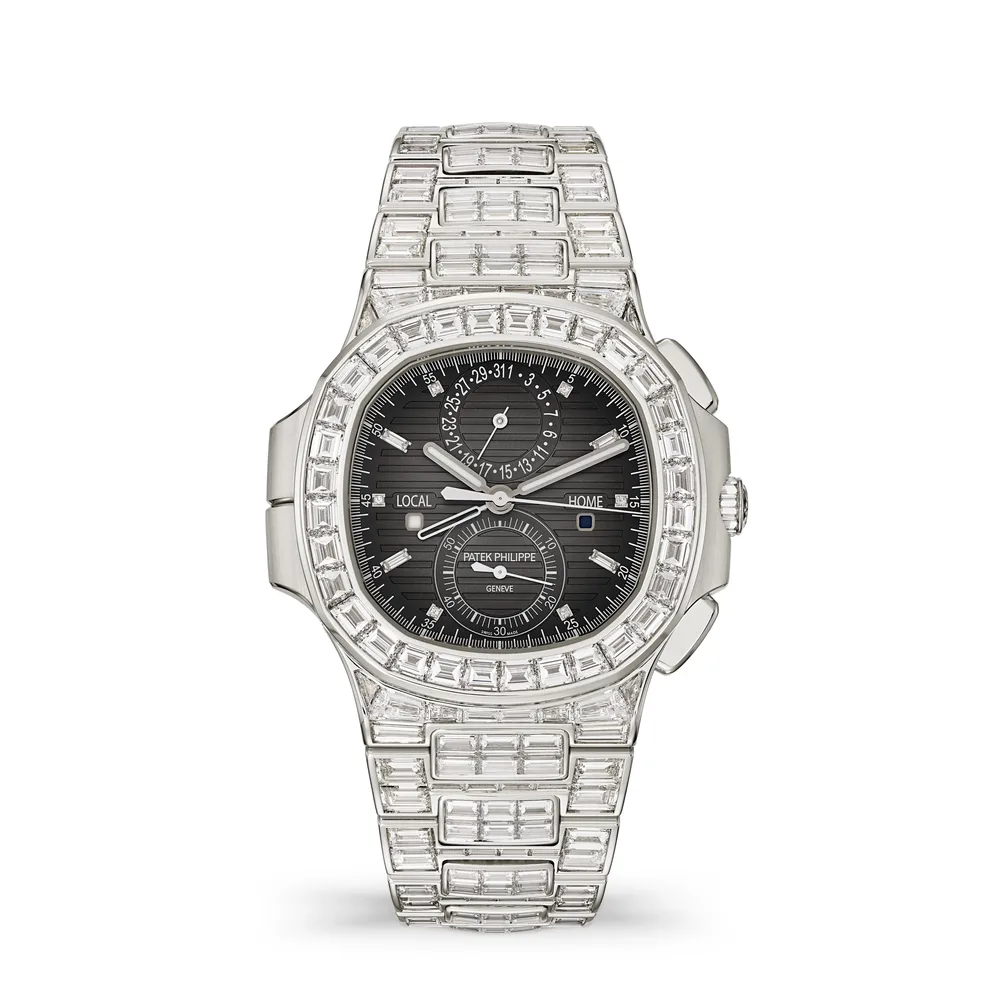 Patek Philippe Nautilus, White gold, Charcoal grey dial