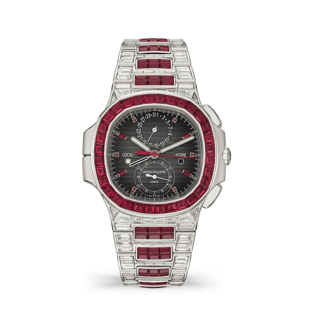 Patek Philippe Nautilus, White gold, Charcoal grey dial