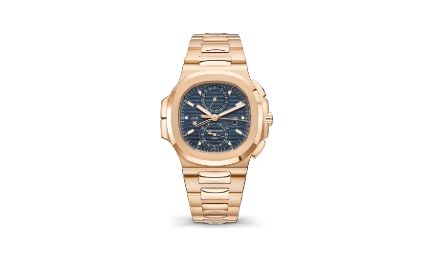 Patek Philippe Nautilus, Rose gold, Blue dial