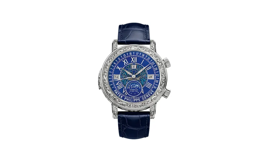 Patek Philippe Grand Complications Sky Moon Tourbillon 6002 White Gold / Blue