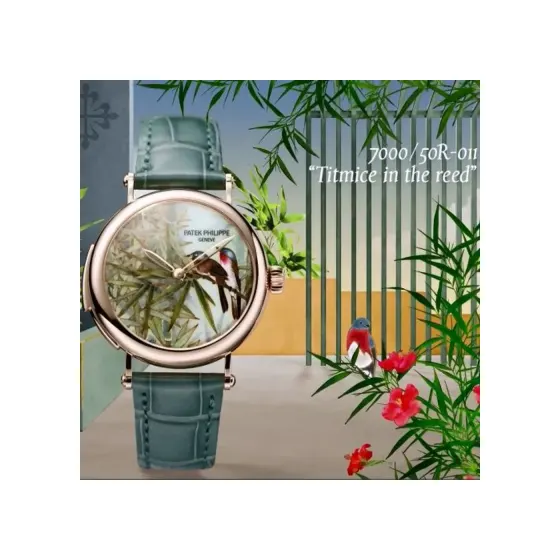 Patek Philippe Grand Complications Minute Repeater 7000 Rose Gold / Titmice in the Reed