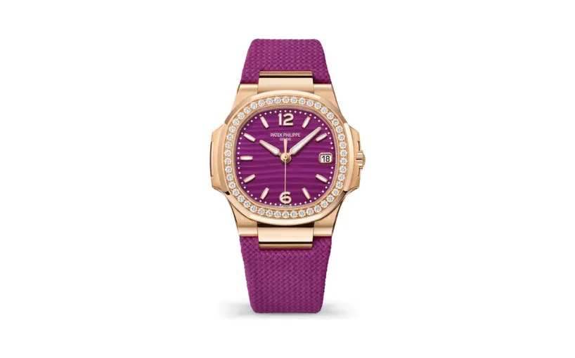 Patek Philippe Nautilus, Rose gold, Purple dial