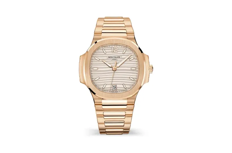 Patek Philippe Nautilus, Rose gold, Silvery dial