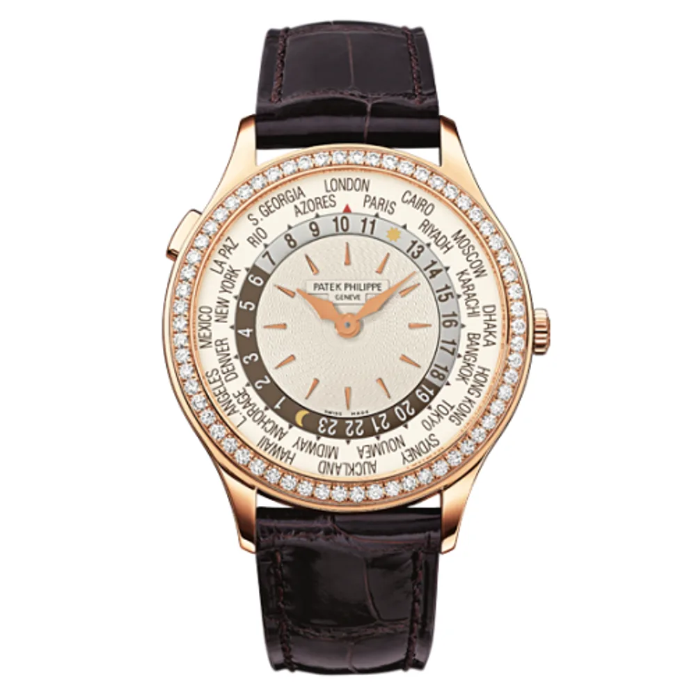 Patek Philippe Complications World Time 7130 Rose Gold / Silver / Hong Kong