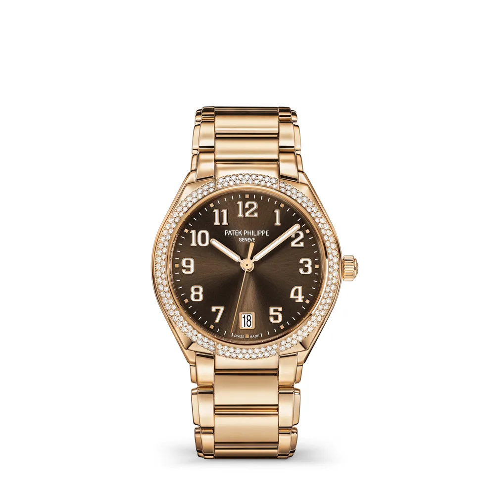 Patek Philippe Twenty~4, Rose gold, Brown dial