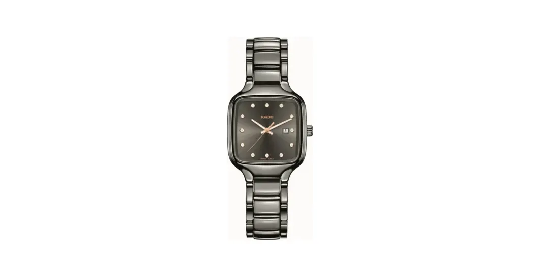 Rado True Square Diamonds, Plasma High-Tech Ceramic, Titanium