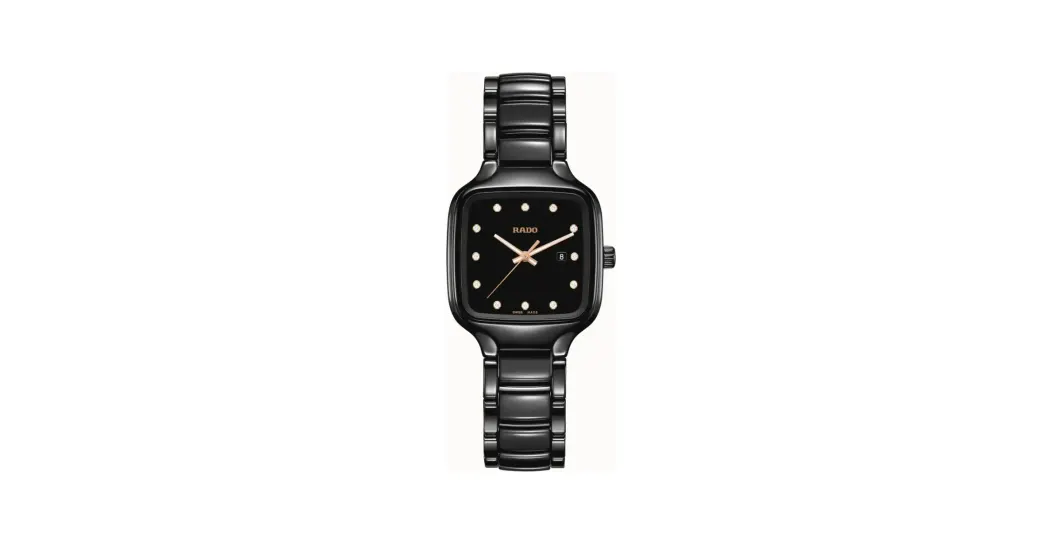 Rado True Square Diamonds, High-Tech Ceramic, Titanium / PVD