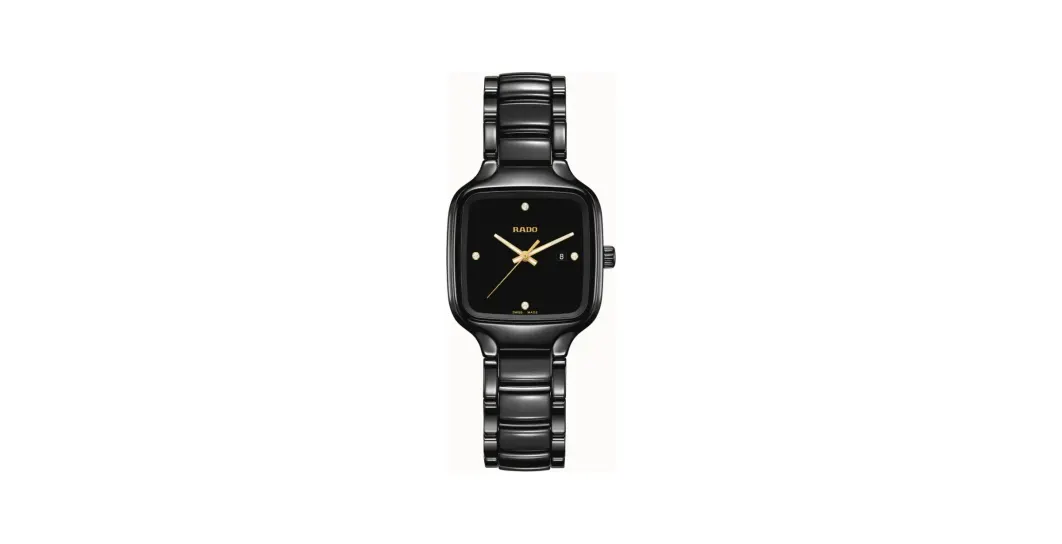 Rado True Square Diamonds, High-Tech Ceramic, Titanium / PVD