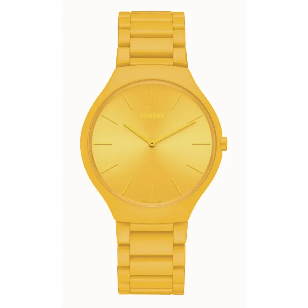 Rado True Round Thinline Les Couleurs™ Le Corbusier Sunshine yellow 4320W