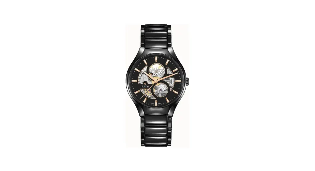 Rado True Round Automatic Open Heart, High-Tech Ceramic, Titanium / PVD