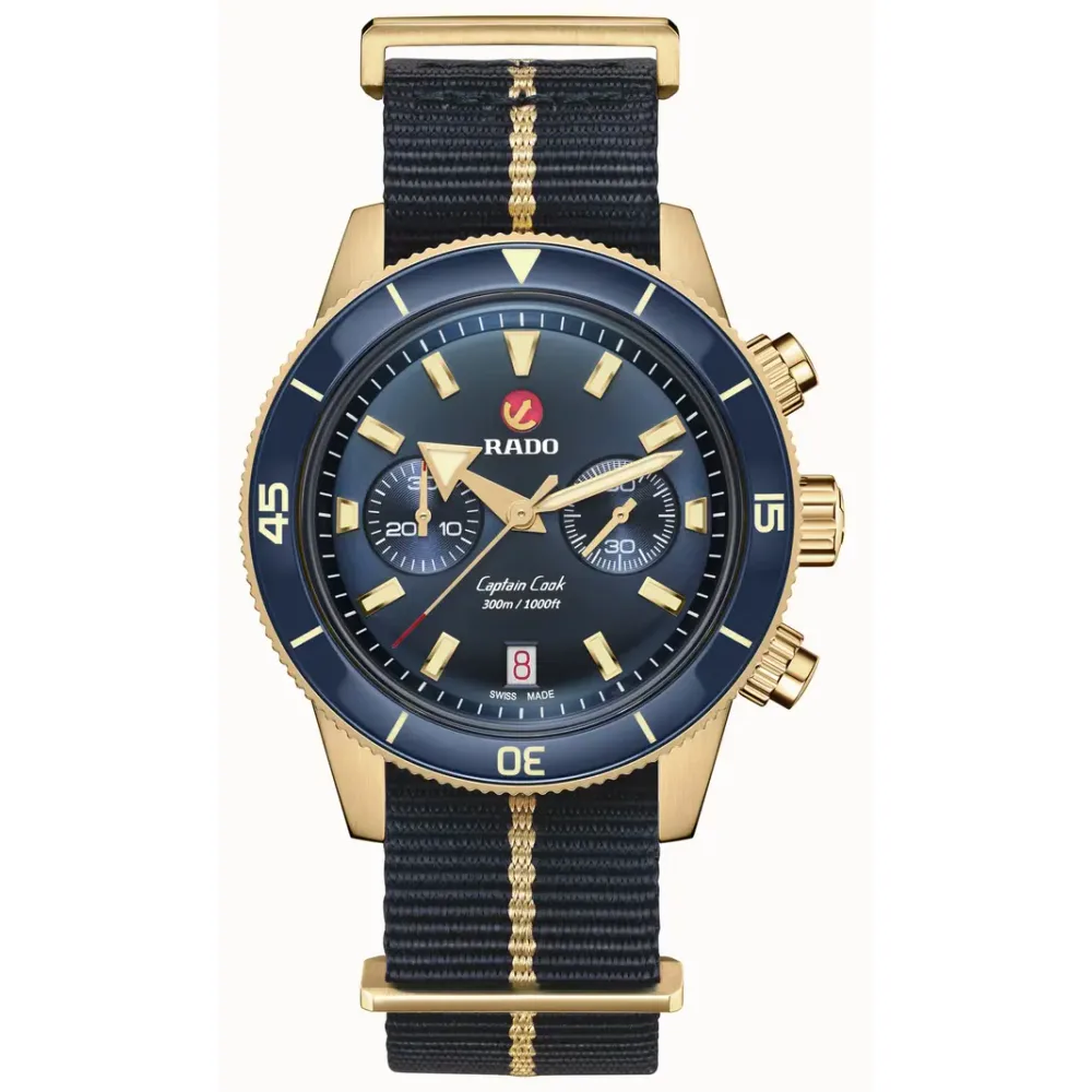 Rado Captain Cook Automatic Chronograph, Bronze, High-Tech Ceramic, Titanium