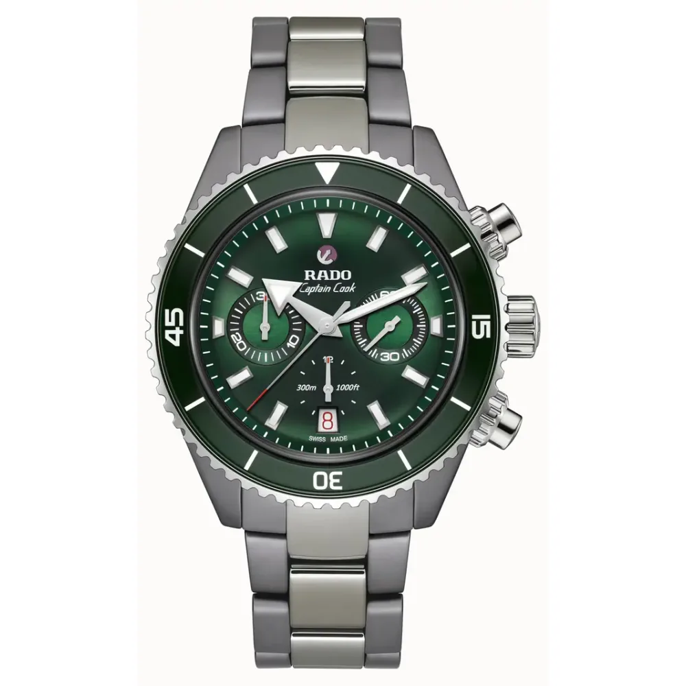 Rado Captain Cook High-Tech Ceramic Automatic Chronograph, Plasma High-Tech Ceramic, Stainless Steel