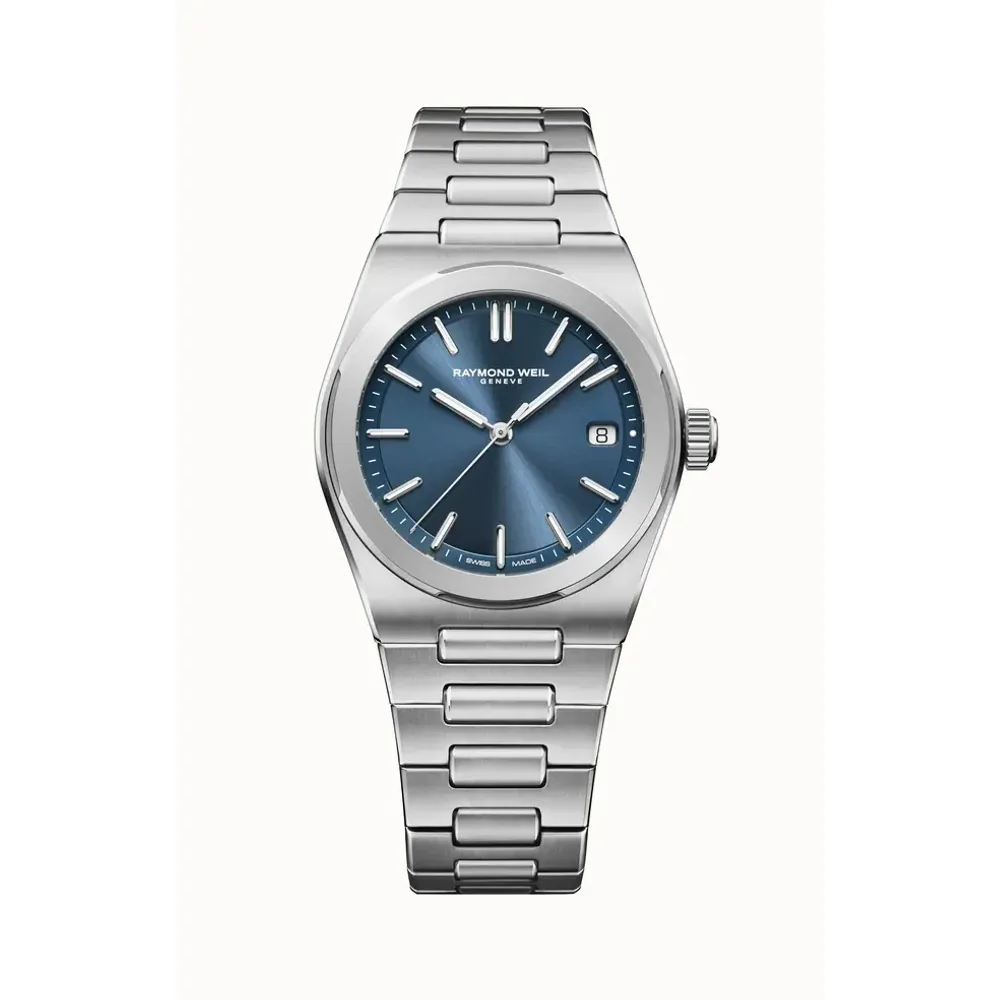 Raymond Weil A.R.T. Men's Automatic Blue Dial Stainless Steel Bracelet Watch, 38 mm