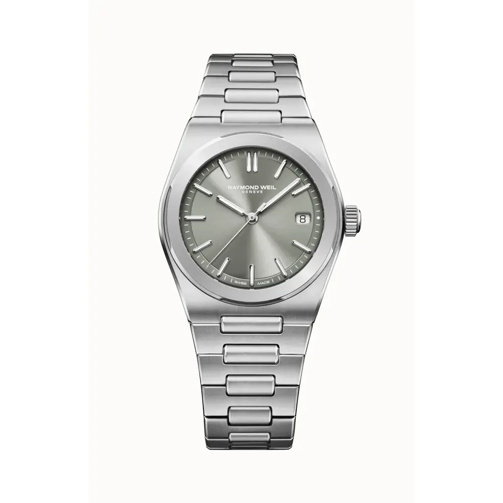 Raymond Weil A.R.T. Men's Automatic Sage Grey Dial Stainless Steel Bracelet Watch, 38 mm