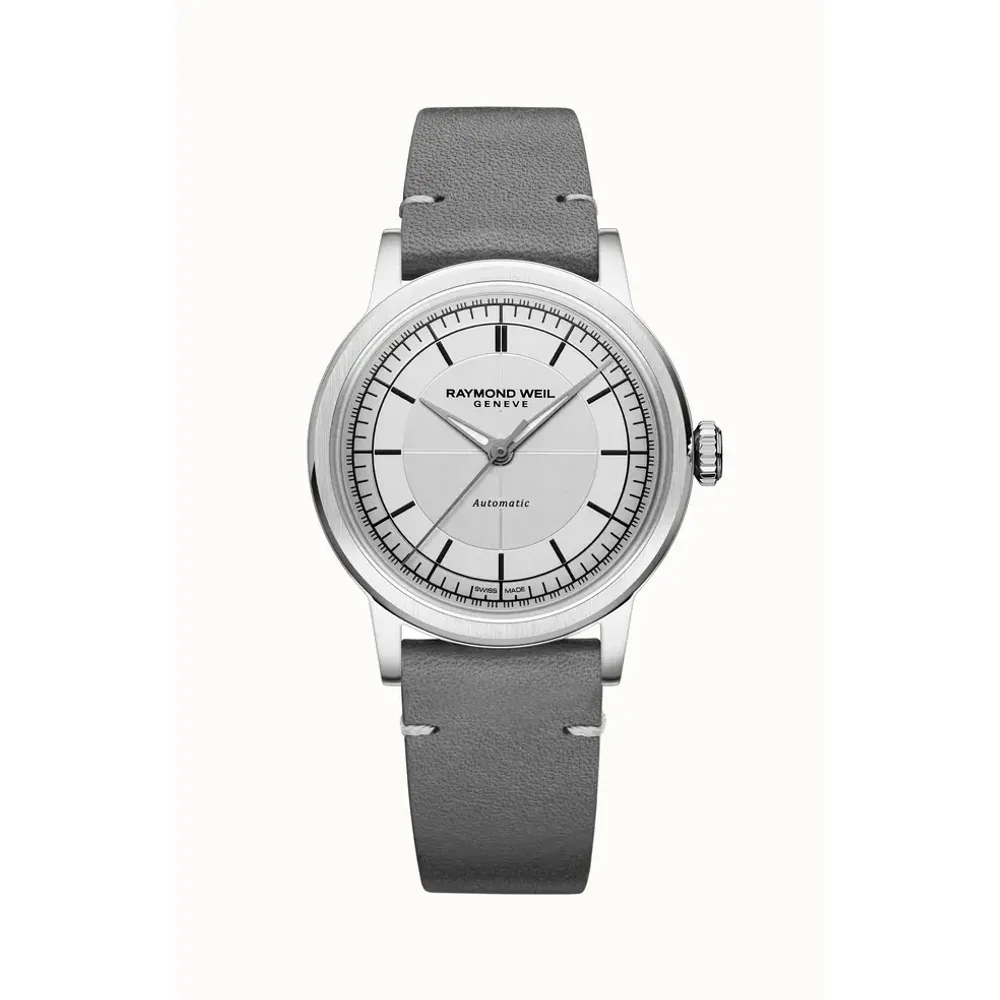 Raymond Weil Millesime Automatic Central Seconds Silver Dial Watch, 35 mm