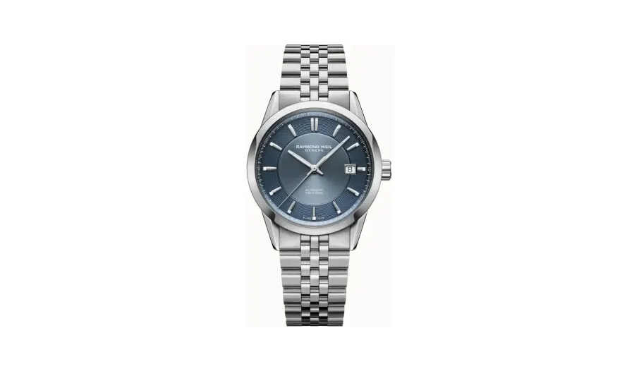 Raymond Weil Freelancer Automatic Blue Dial Stainless Steel Bracelet Watch, 38 mm