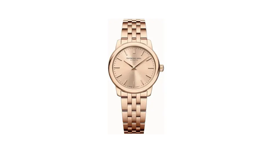 Raymond Weil Toccata Ladies Classic Stainless Steel Rose Gold Dial Quartz Watch, 24 mm