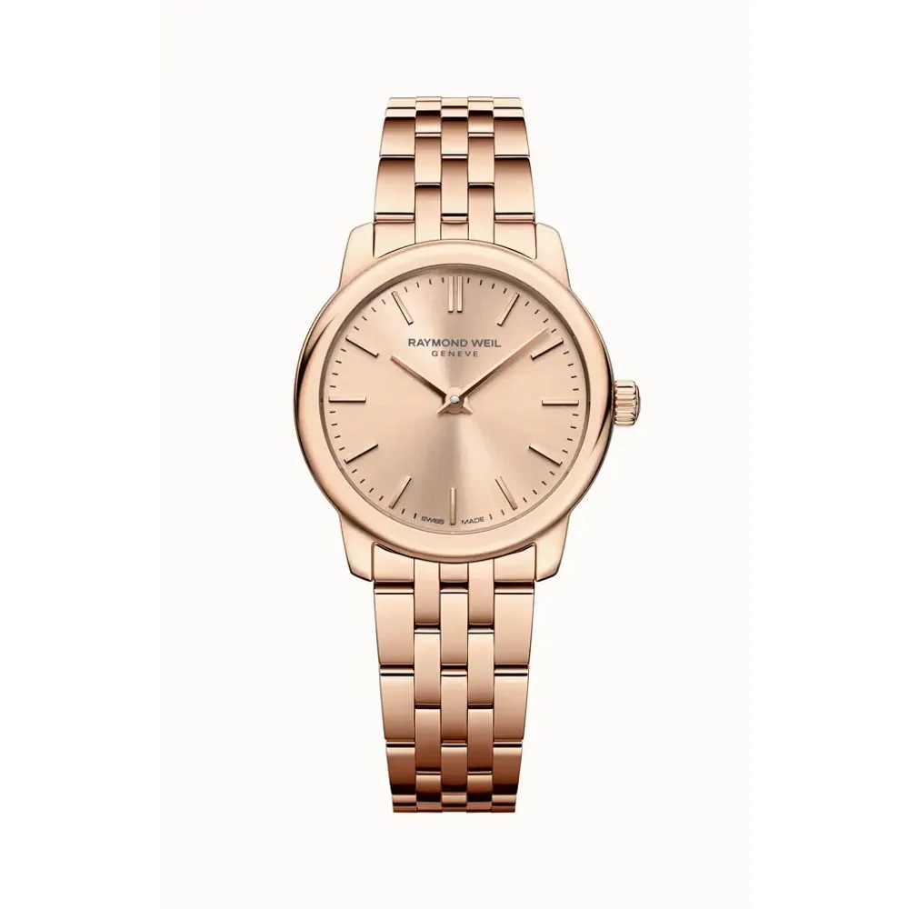 Raymond Weil Toccata Ladies Classic Stainless Steel Rose Gold Dial Quartz Watch, 24 mm