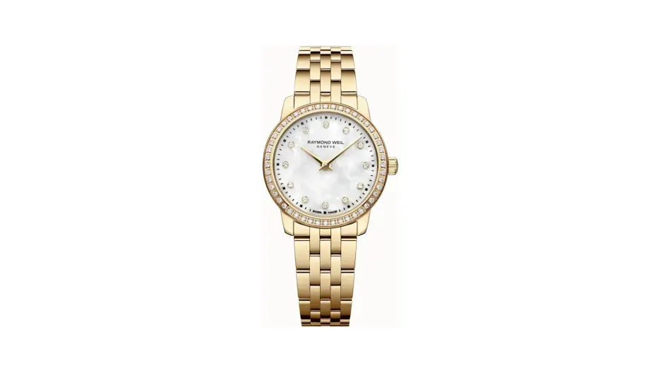 Raymond Weil Toccata Ladies Classic Gold 60 Diamond Steel Quartz Watch, 24 mm