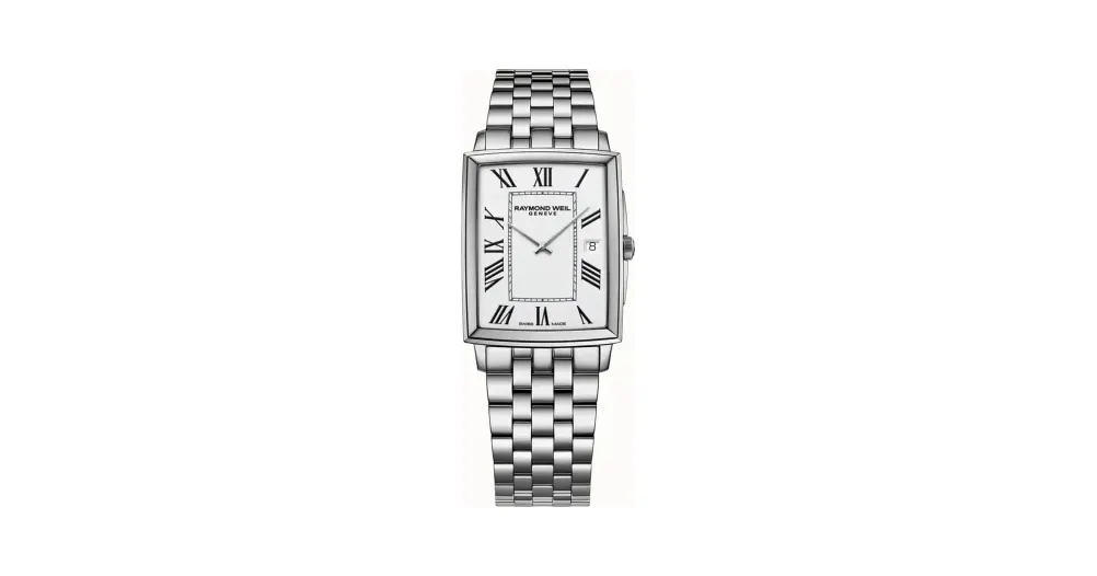 Raymond Weil Toccata Men's Stainless Steel Square Quartz Watch, 37 x 29 mm