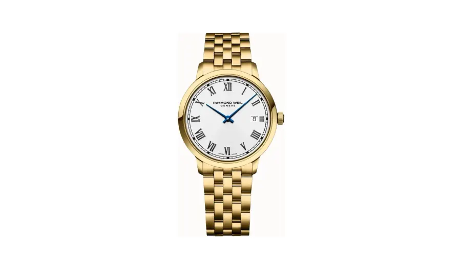 Raymond Weil Toccata Men's Classic Gold PVD White Dial Quartz Watch, 39 mm