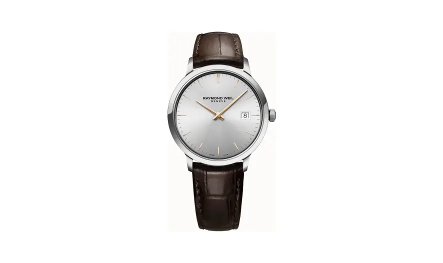 Raymond Weil Toccata Men's Classic Brown Leather Strap Quartz Watch, 39mm