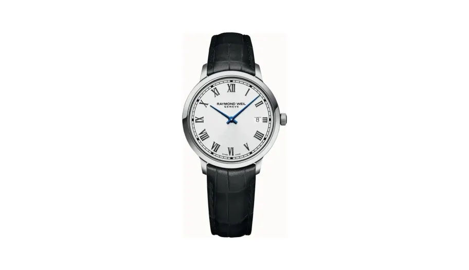 Raymond Weil Toccata Men's Classic White Dial Leather Quartz Watch, 39 mm