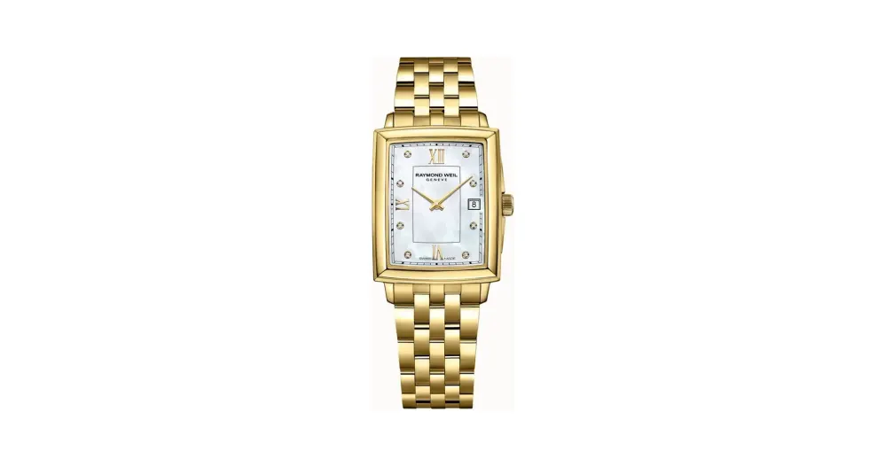 Raymond Weil Toccata Ladies Gold Diamond Quartz Watch, 22 x 28 mm