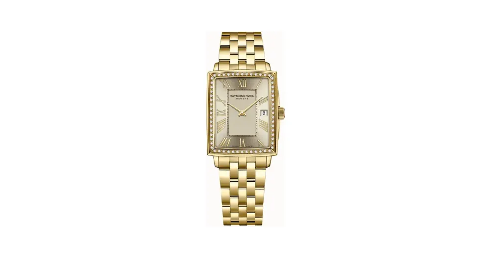 Raymond Weil Toccata Ladies Champagne Dial Diamonds Quartz Watch, 22 x 28 mm