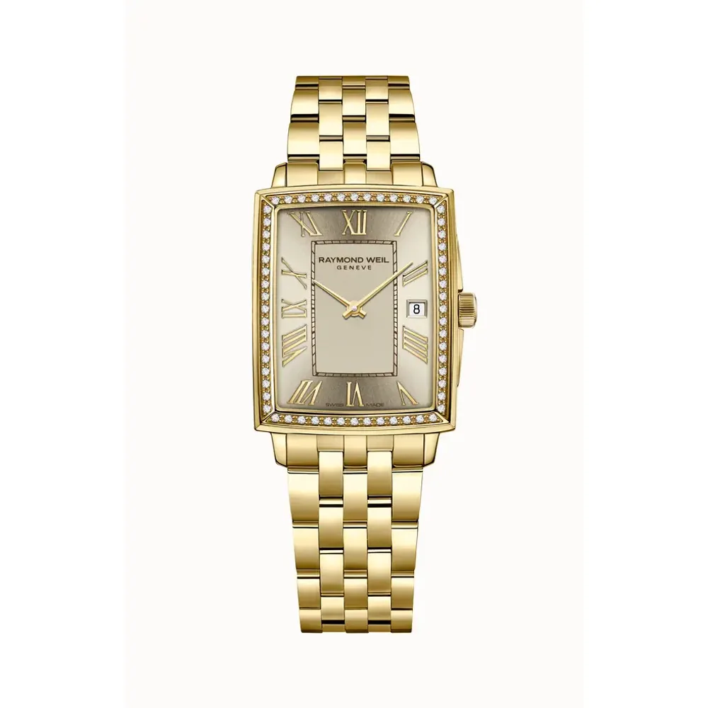 Raymond Weil Toccata Ladies Champagne Dial Diamonds Quartz Watch, 22 x 28 mm