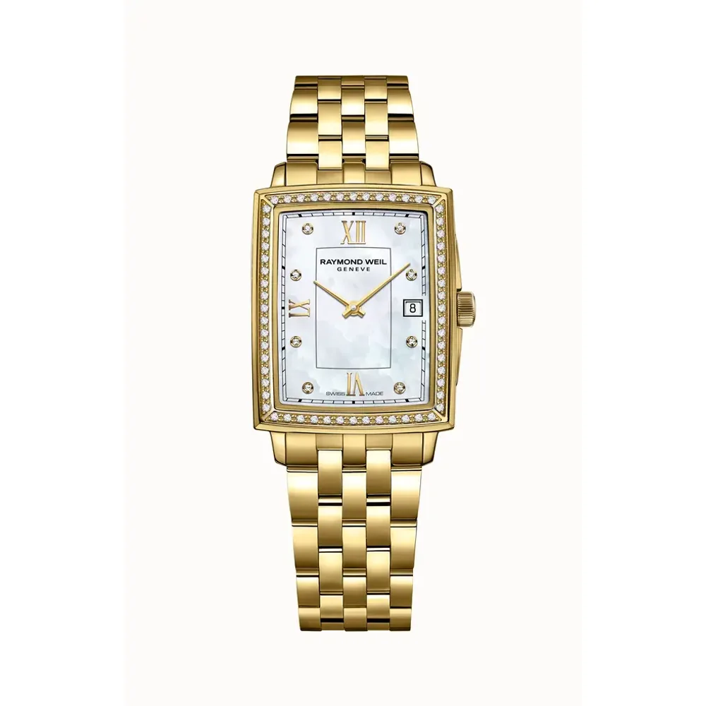 Raymond Weil Toccata Ladies 68 diamonds Gold Quartz Watch, 22 x 28 mm