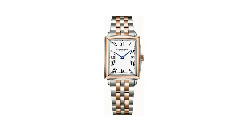 Raymond Weil Toccata Ladies Two-tone Rose Gold Quartz Steel Watch, 22 x 28 mm