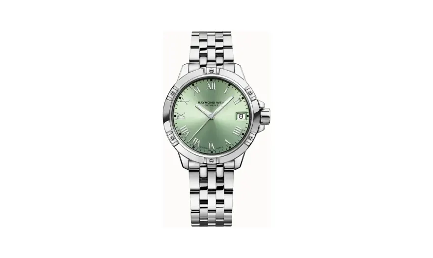 Raymond Weil Tango Classic Ladies Quartz Green Dial Steel Date Watch, 30mm