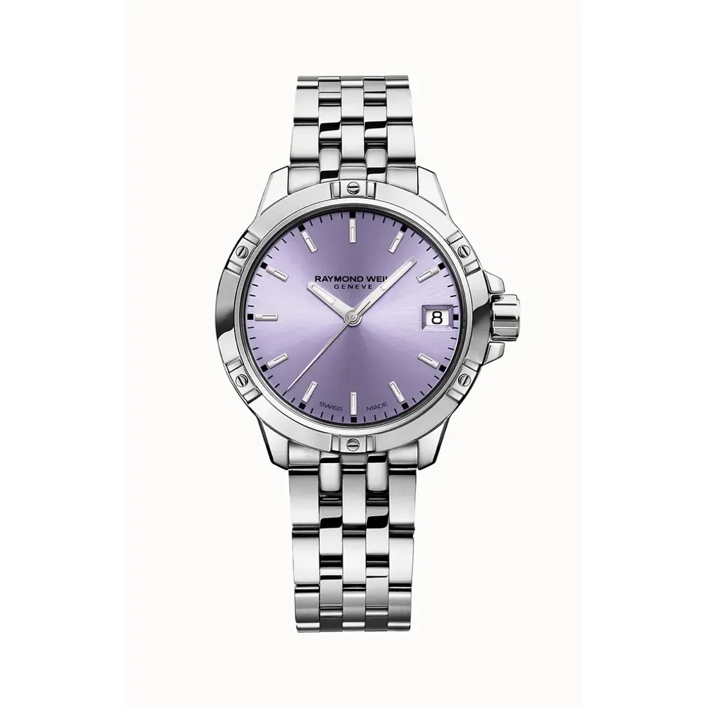 Raymond Weil Tango Classic Ladies Quartz Lavender Dial Steel Date Watch, 30 mm