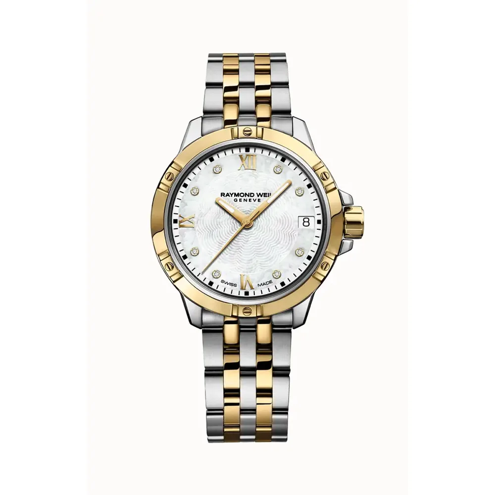 Raymond Weil Tango Classic Ladies Quartz Gold Two-Tone Stainless Steel Diamond Watch, 30mm