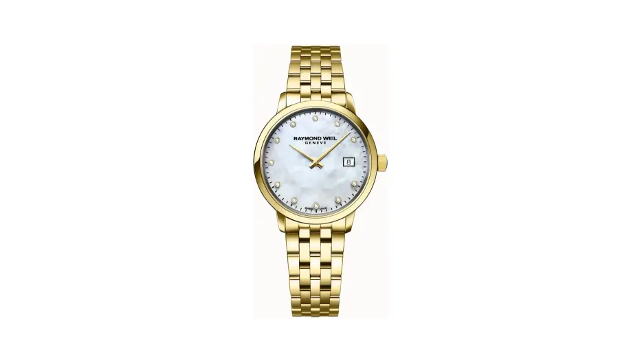 Raymond Weil Toccata Ladies Classic Gold Diamond Steel Quartz Watch, 29 mm