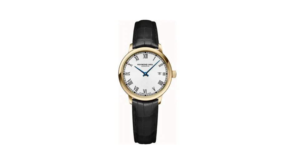 Raymond Weil Toccata Ladies Gold PVD Leather Quartz Watch, 29 mm