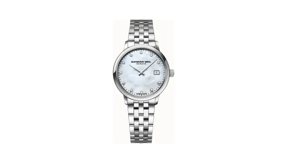 Raymond Weil Toccata Ladies White Mother-of-Pearl Diamond Quartz Watch, 29 mm