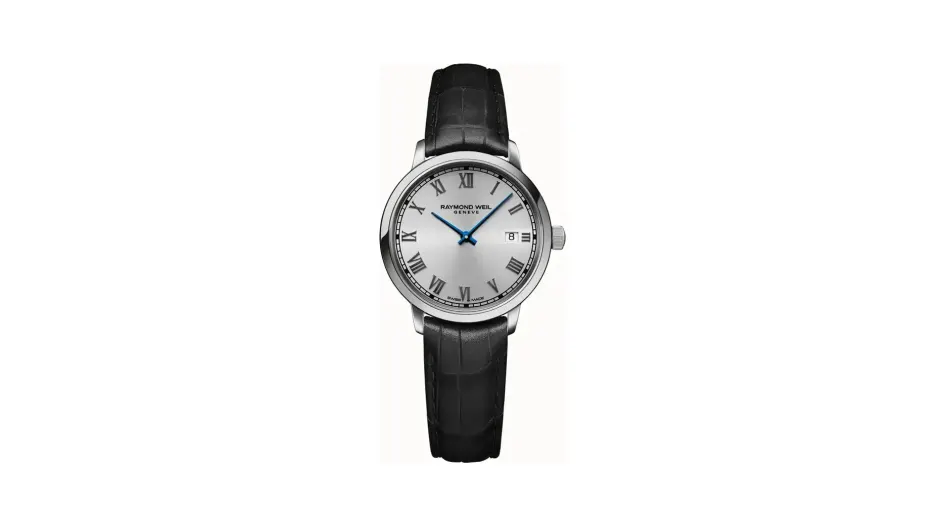 Raymond Weil Toccata Ladies Black Leather Quartz Watch, 29 mm