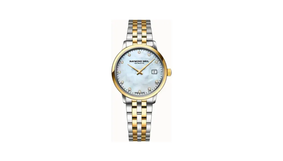 Raymond Weil Toccata Ladies Quartz Two-tone Gold 11 Diamond Watch, 29 mm