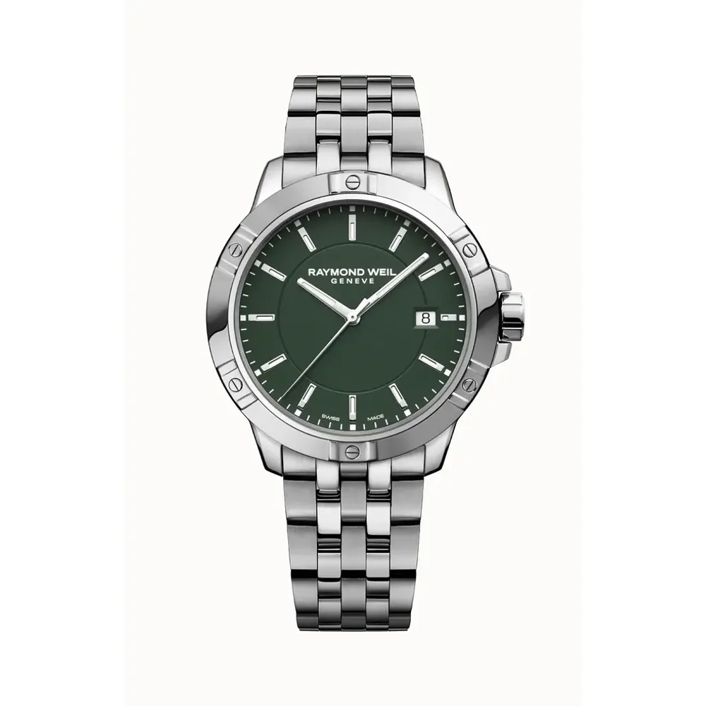 Raymond Weil Tango Classic Men's Quartz Green Dial Bracelet Watch, 41mm