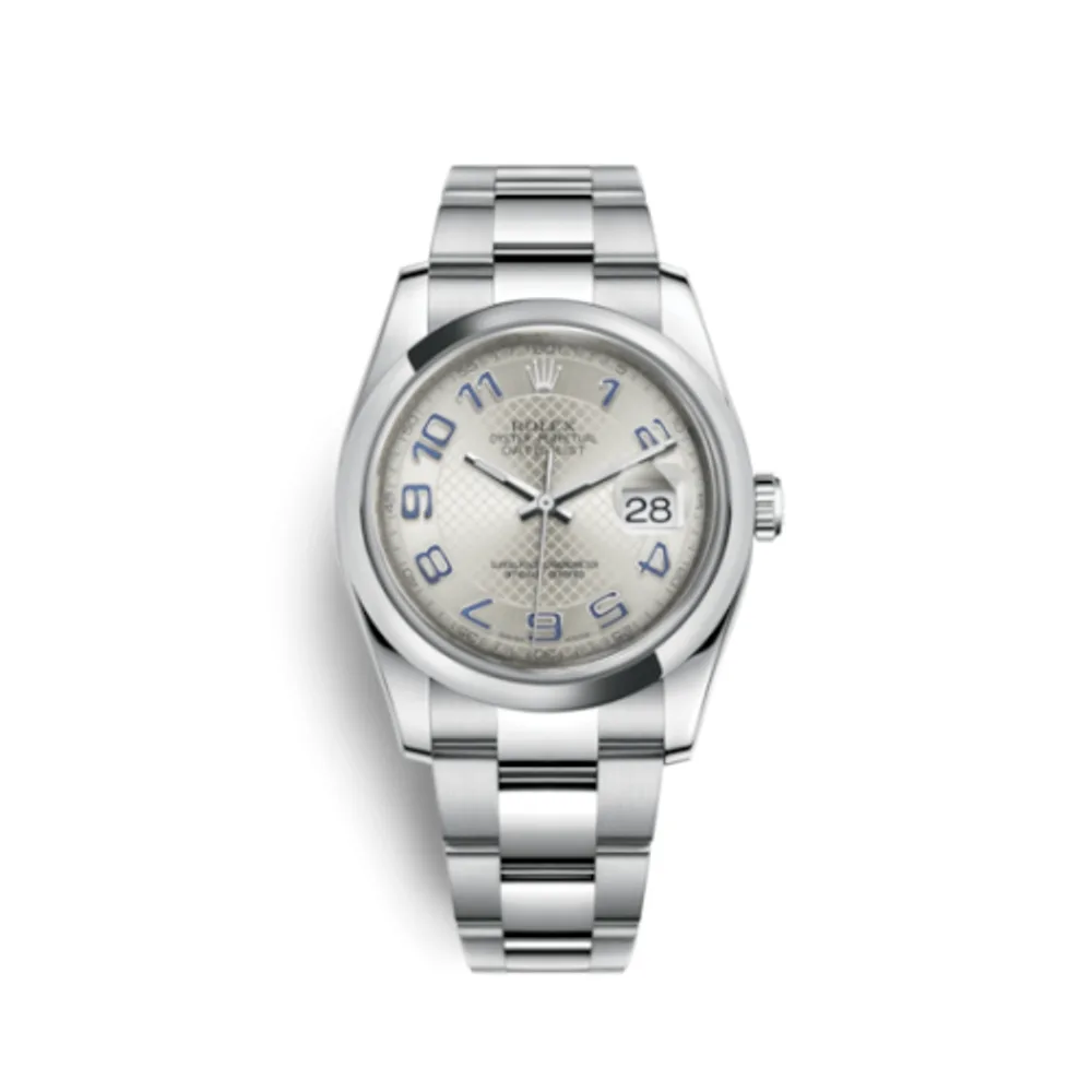 Rolex Datejust 36 Stainless Steel Domed / Oyster / Silver Arabic