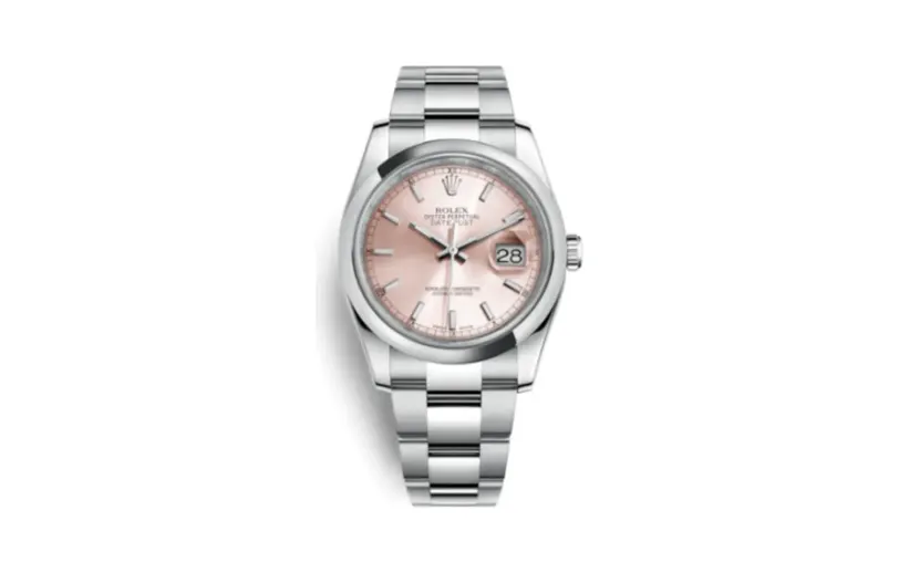 Rolex Datejust 36 Stainless Steel Domed / Oyster / Pink