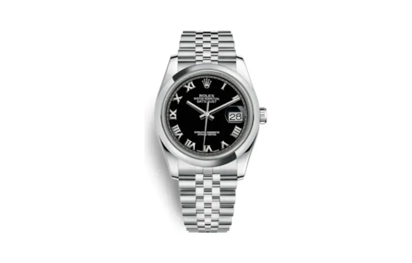 Rolex Datejust 36 Stainless Steel Domed / Jubilee / Black Roman