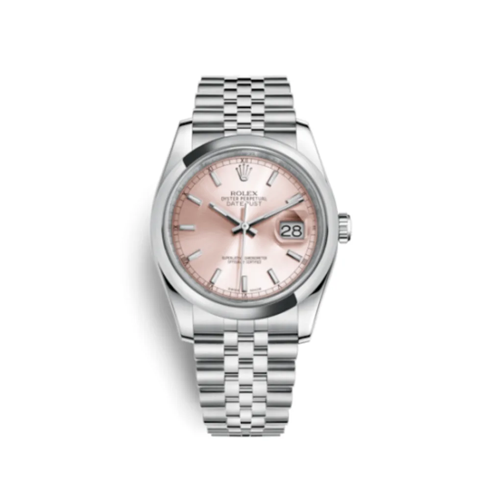 Rolex Datejust 36 Stainless Steel Domed / Jubilee / Pink