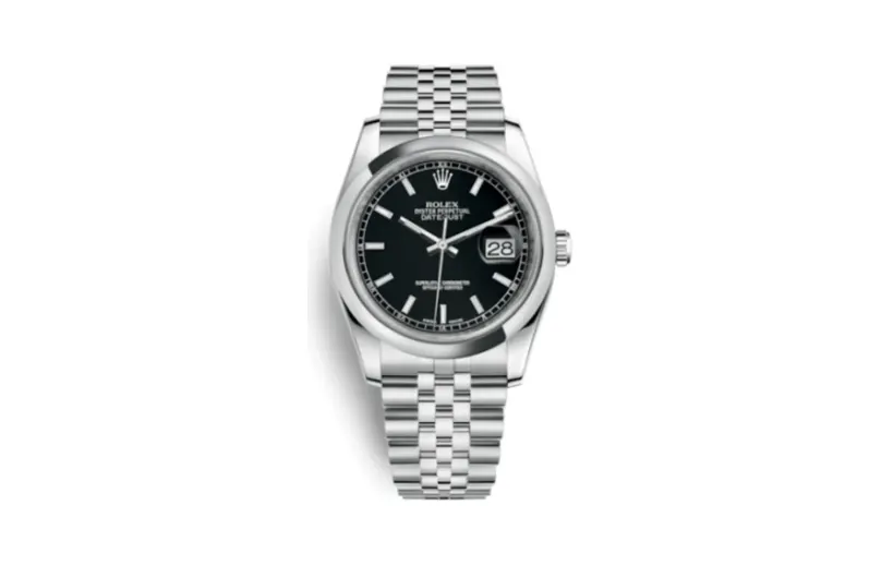 Rolex Datejust 36 Stainless Steel Domed / Jubilee / Black